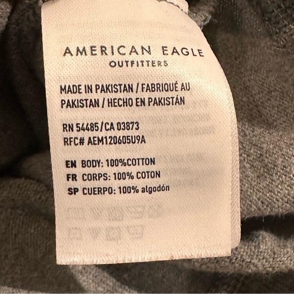 American Eagle 90s Y2K Crew Neck Colorblock Sweatshirt Women XL Black White Gray - Picture 5 of 10